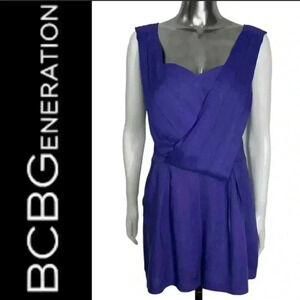 BCBGeneration Romper Royal Purple Shorts Romper Size 8